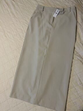 Express Cream High-Rise Midi Pencil Skirt